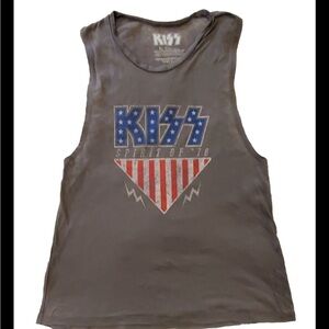 KISS Women's Spirit of 76' Tank Top Sleeveless Shirt Rock Band 4th of July 🎆